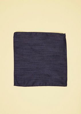 Midnight Blue Textured Pocket Square image number 1